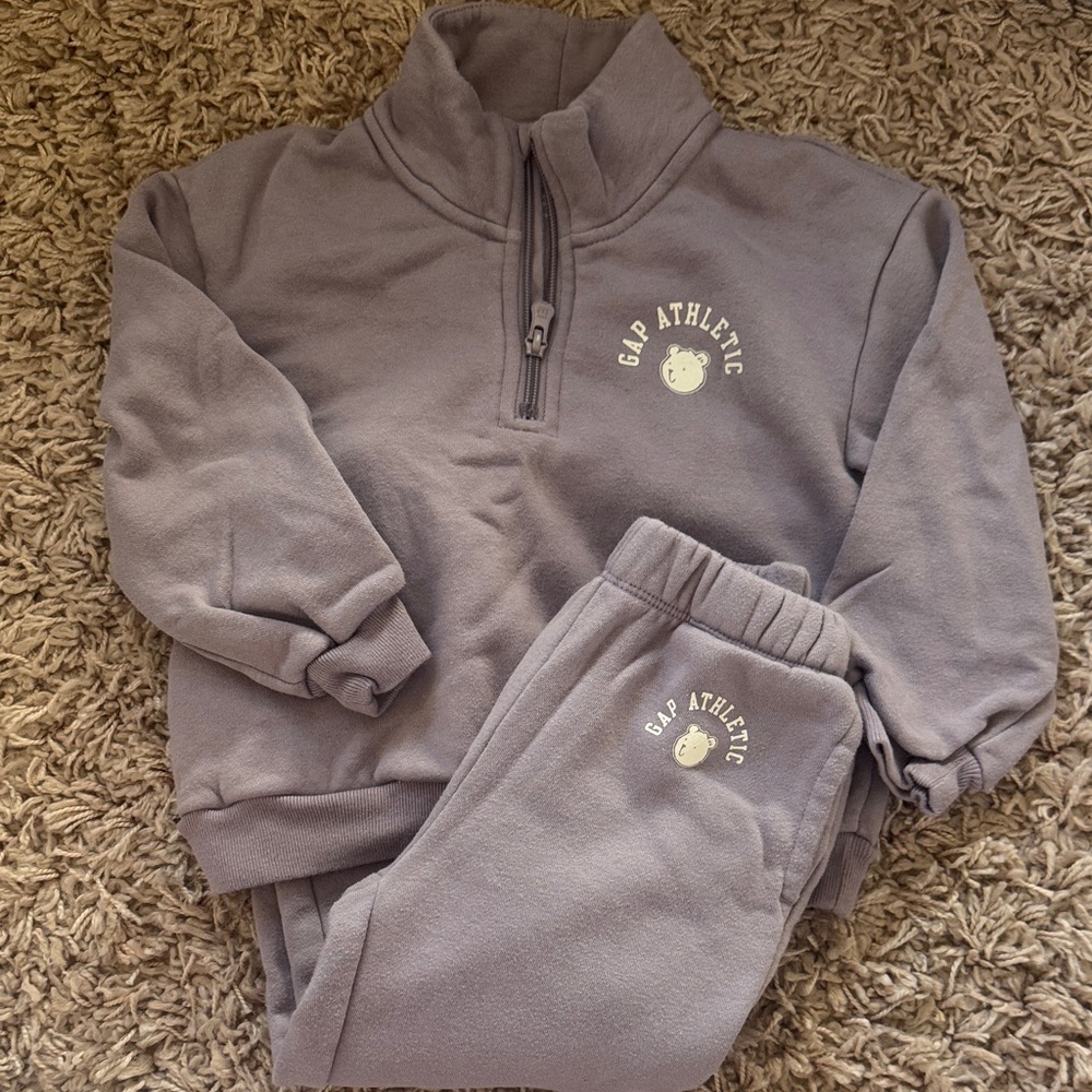 Gap Athletic purple/mauve quarter zip sweat set